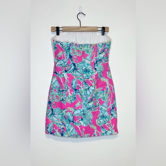 Lilly Pulitzer Brynn Dress Lobsters in Love , sz 4 - Picture 4 of 10